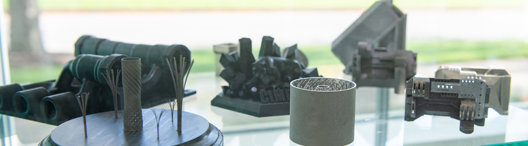an array of 3-d printed items